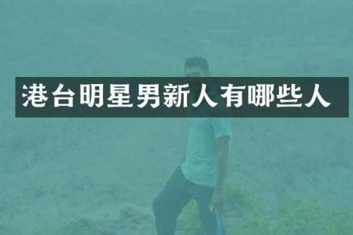 港台明星男新人有哪些人