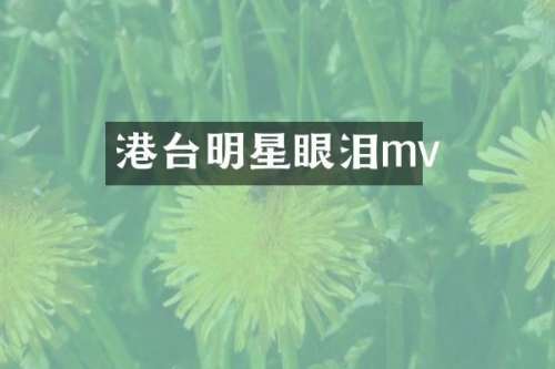 港台明星眼泪mv