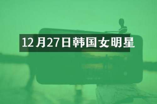 12月27日韩国女明星