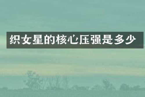 织女星的核心压强是多少