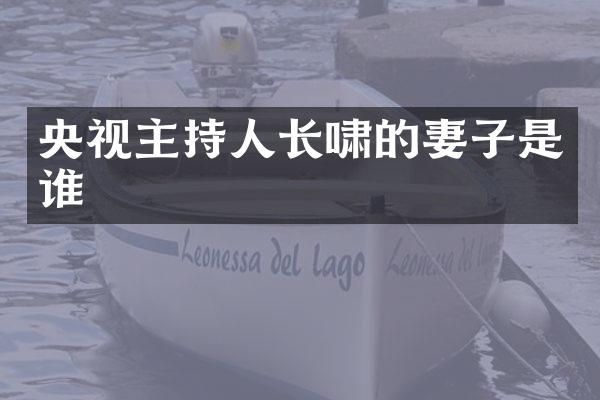 央视主持人长啸的妻子是谁