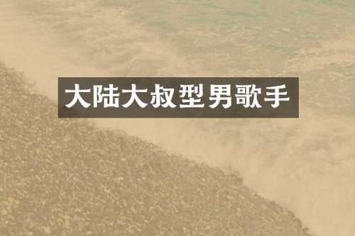 大陆大叔型男歌手