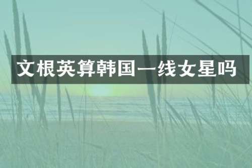 文根英算韩国一线女星吗