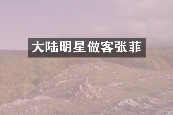 大陆明星做客张菲