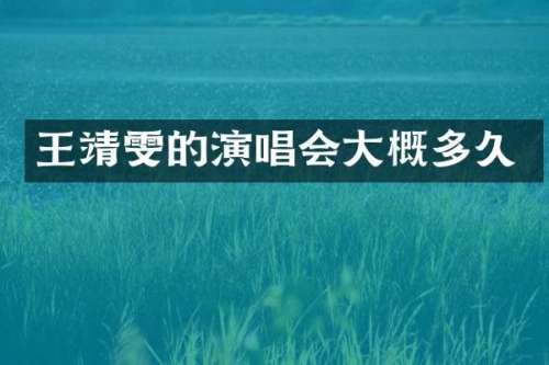 王靖雯的演唱会大概多久
