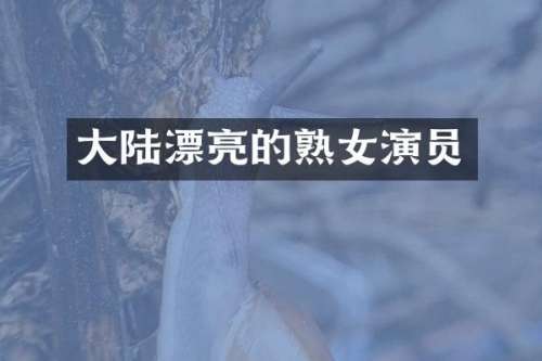 大陆漂亮的演员
