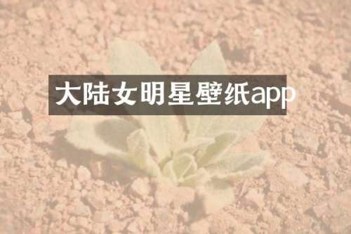 大陆女明星壁纸app