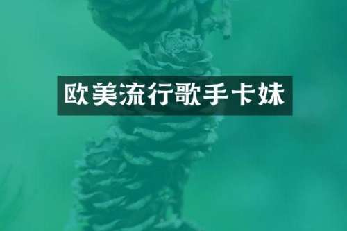 欧美流行歌手卡妹