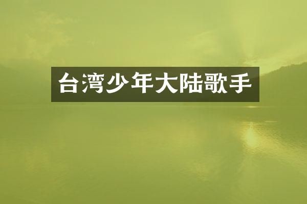 台湾少年大陆歌手