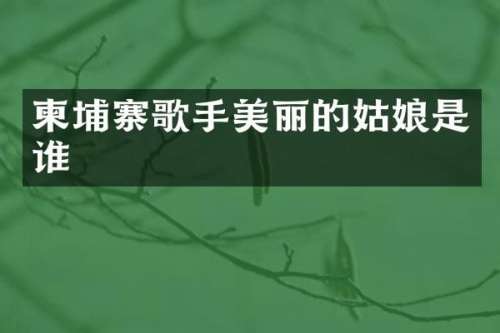 柬埔寨歌手美丽的姑娘是谁