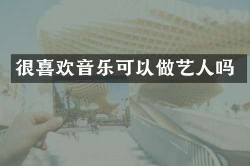 很喜欢音乐可以做艺人吗
