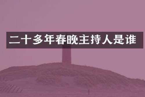 二十多年主持人是谁