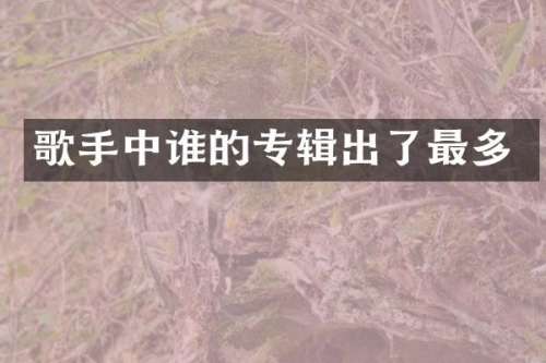 歌手中谁的专辑出了最多