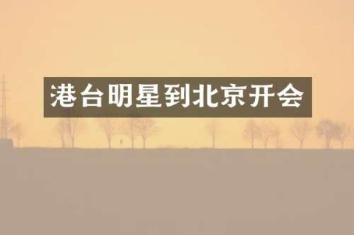 港台明星到北京开会