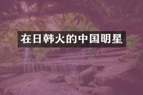 在日韩火的中国明星