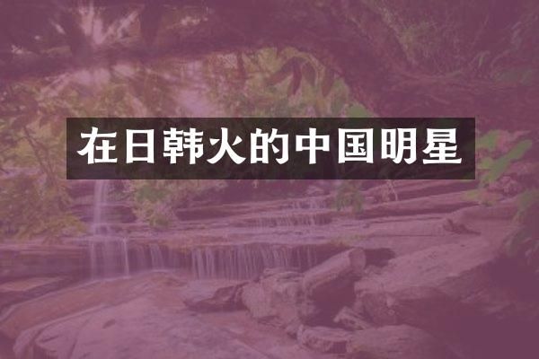 在日韩火的中国明星
