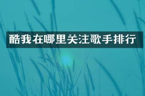 酷我在哪里关注歌手排行