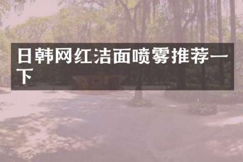 日韩网红洁面喷雾推荐一下