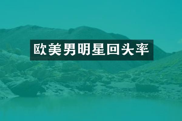 欧美男明星回头率