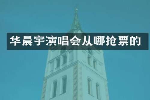 华晨宇演唱会从哪抢票的