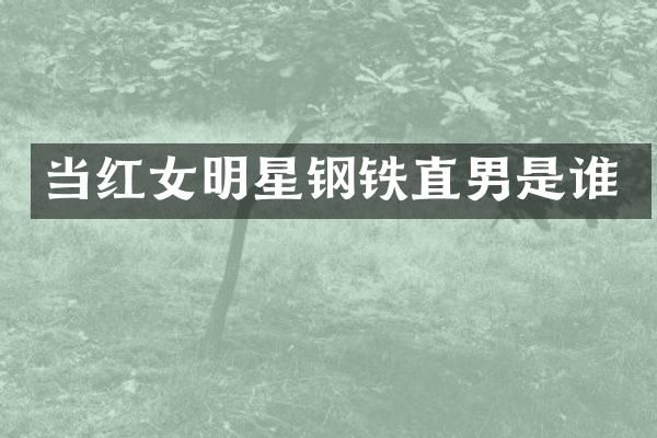 当红女明星钢铁直男是谁