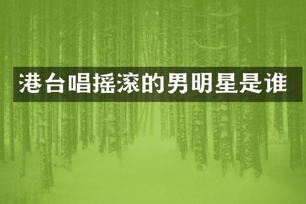 港台唱摇滚的男明星是谁