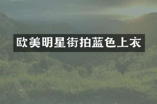 欧美明星街拍蓝色上衣