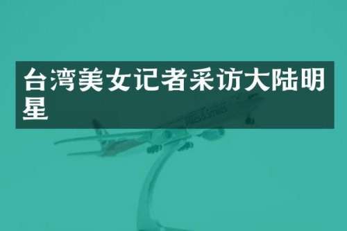 台湾记者采访大陆明星