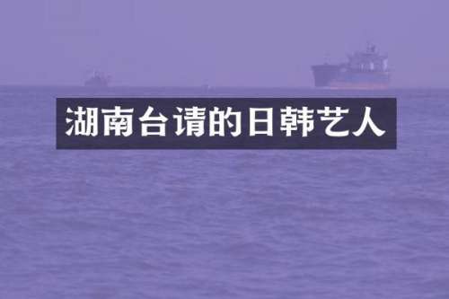 湖南台请的日韩艺人