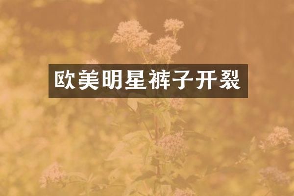 欧美明星裤子开裂