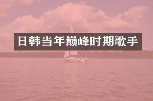 日韩当年巅峰时期歌手