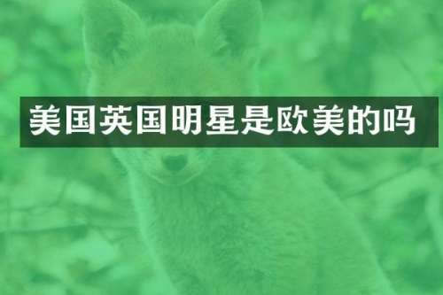 美国英国明星是欧美的吗