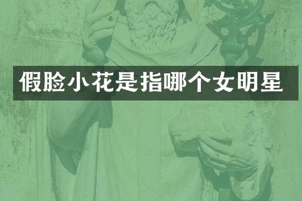 假脸小花是指哪个女明星