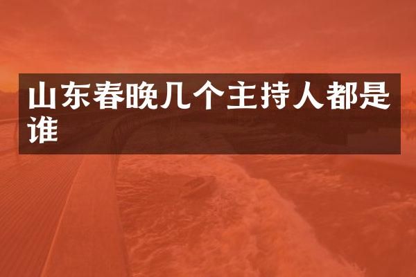 山东几个主持人都是谁