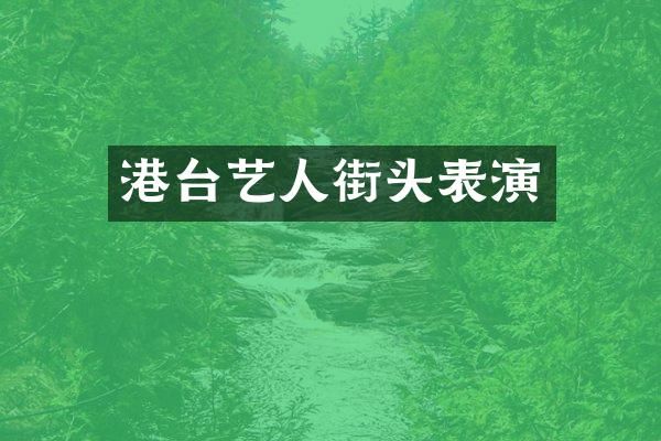 港台艺人街头表演