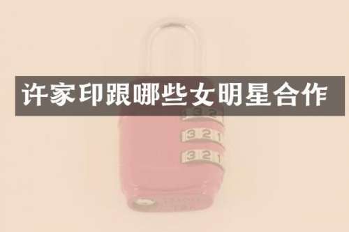 许家印跟哪些女明星合作