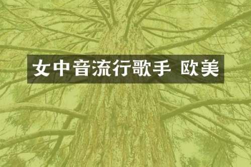 女中音流行歌手 欧美