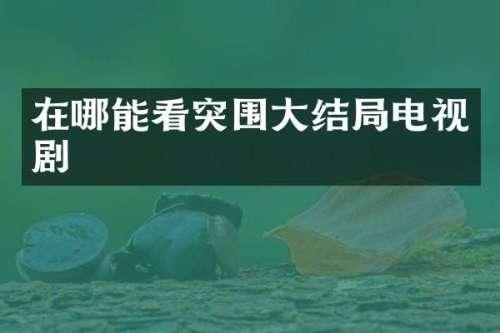 在哪能看突围大结局电视剧