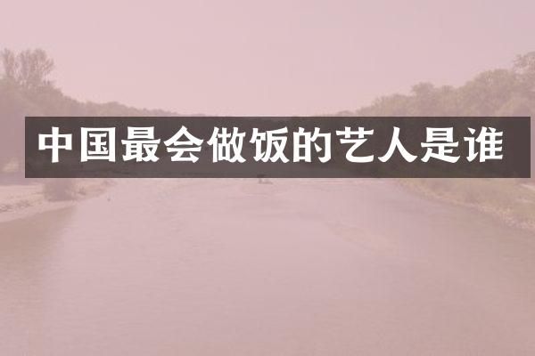 中国最会做饭的艺人是谁