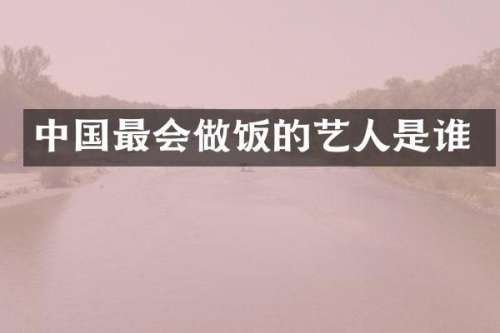 中国最会做饭的艺人是谁