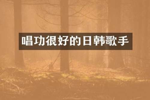 唱功很好的日韩歌手