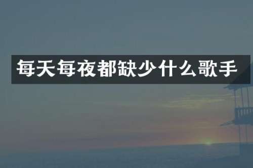 每天每夜都缺少什么歌手