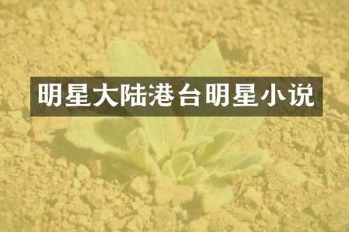 明星大陆港台明星小说