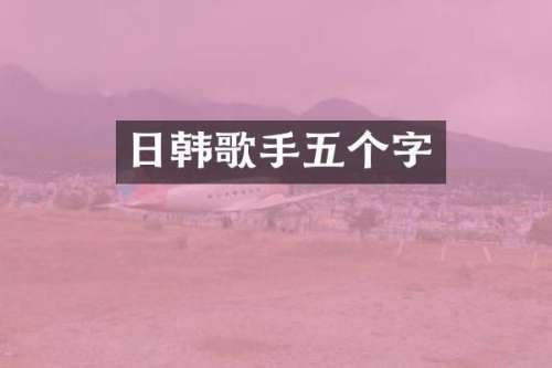 日韩歌手五个字