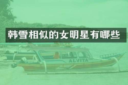 韩雪相似的女明星有哪些
