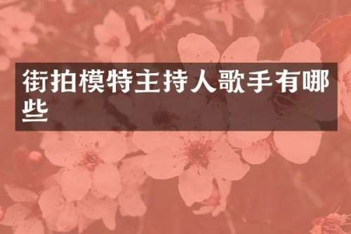 街拍模特主持人歌手有哪些
