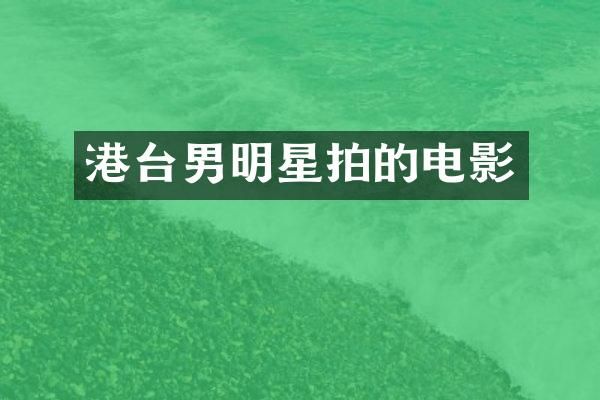 港台男明星拍的电影