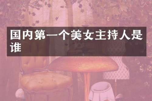 国内第一个主持人是谁