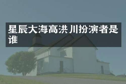星辰大海高洪川扮演者是谁