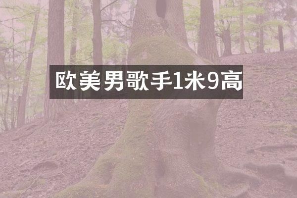 欧美男歌手1米9高